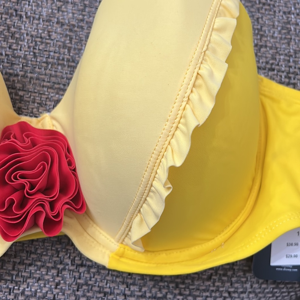 Disney Beauty And The Beast Belle Ruffle Swim Top from Hot Topic size 1 - Picture 6 of 12